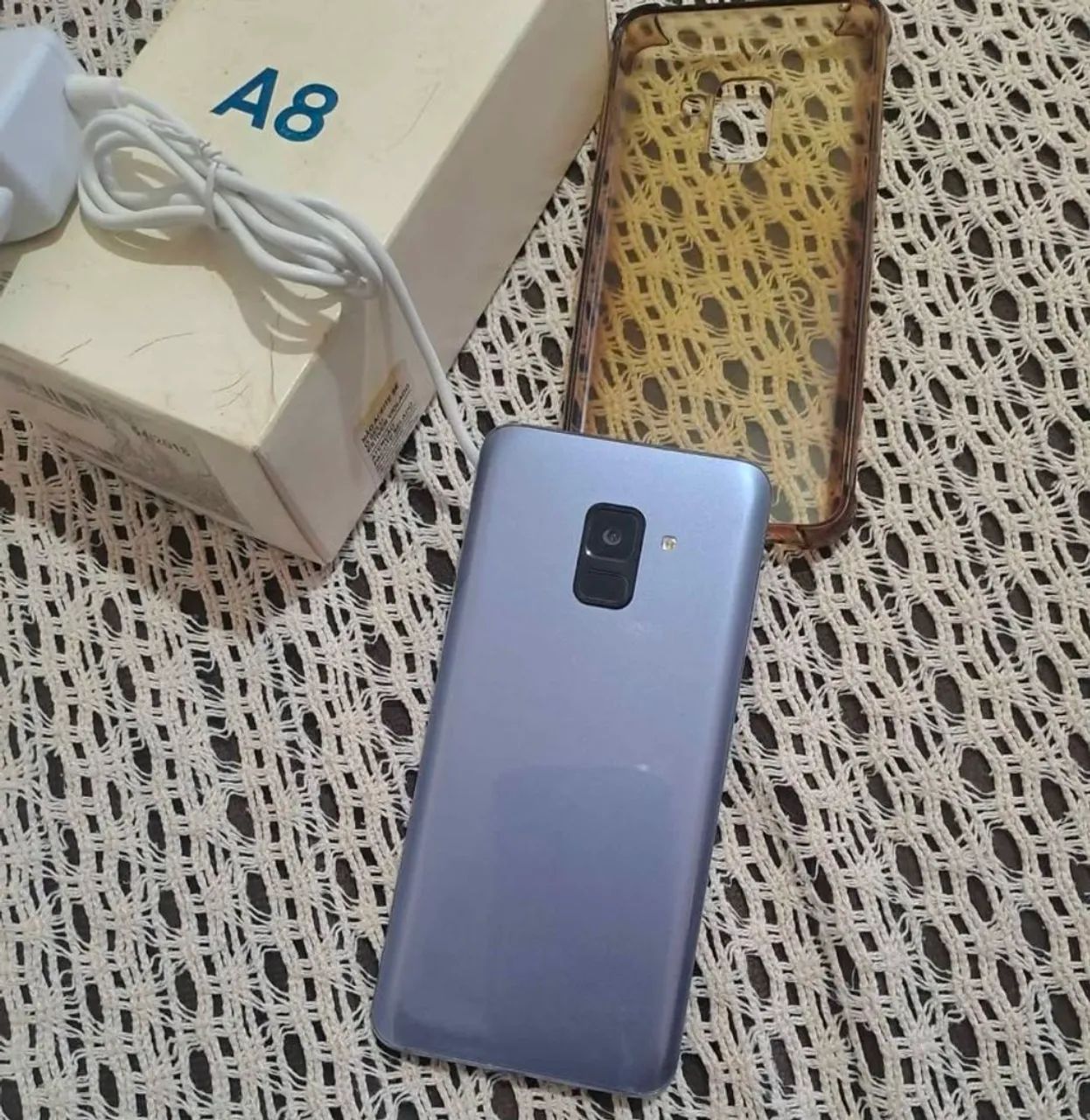 SAMSUNG A8 NFC CAIXA E ACESSÓRIOS 