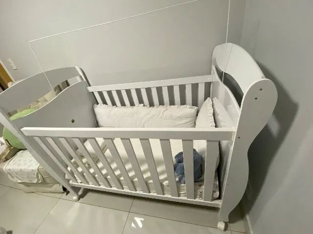 Berço infantil com colchão Ortobom  - Foto 3