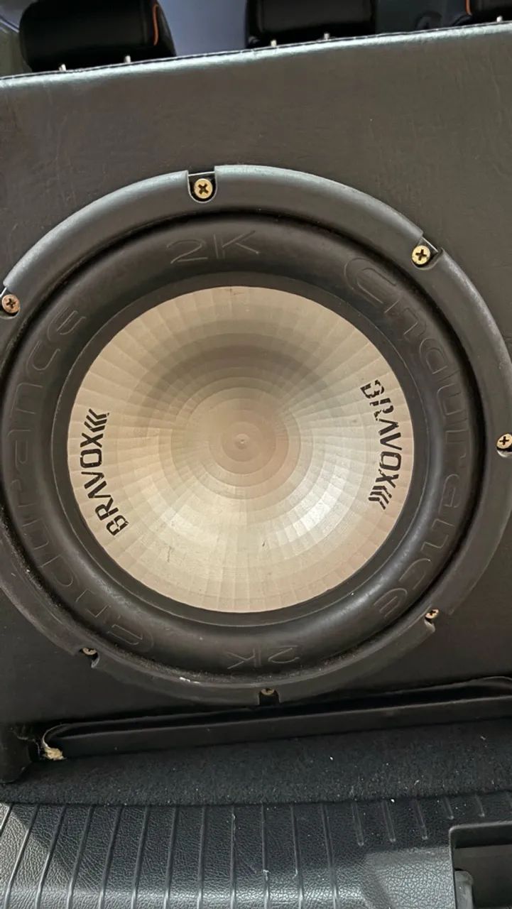 ? Caixa com subwoofer Bravox de 12 polegadas ? Potência informada: 350 W ? Bobina dupla ?  - Foto 3