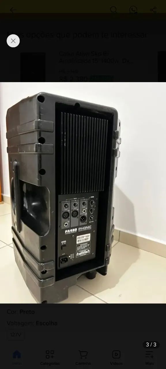 Par de caixas ativas phonic PA 450. - Foto 2