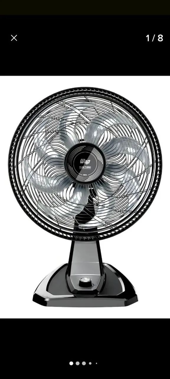 Ventilador de Parede e Mesa WAP FLOW TURBO com 8 Pás 3 Velocidades