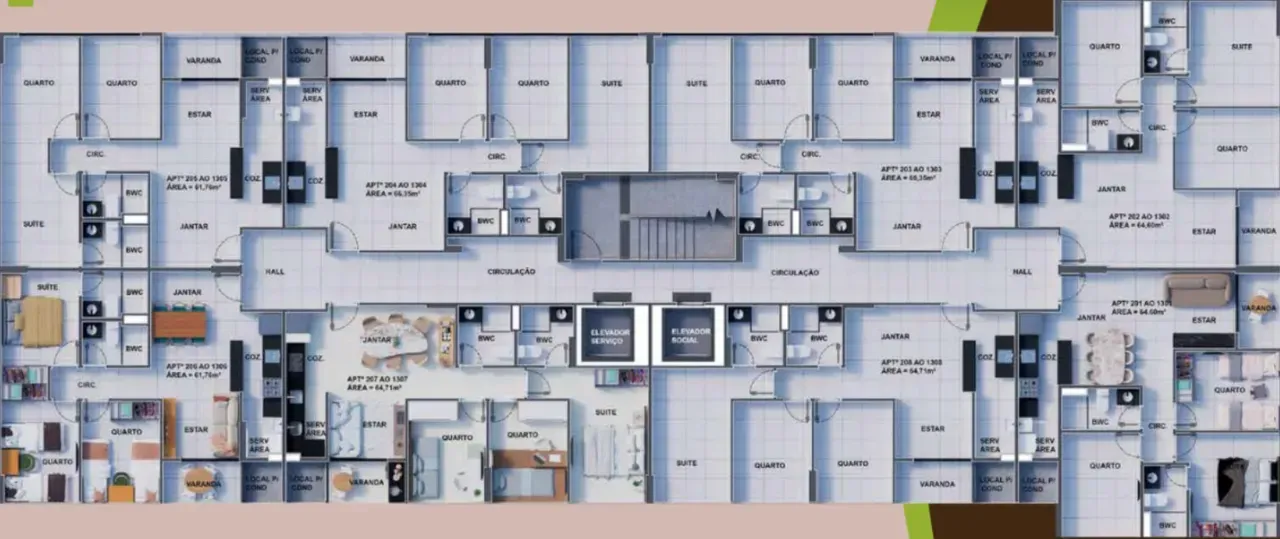 PLANTA 61m²