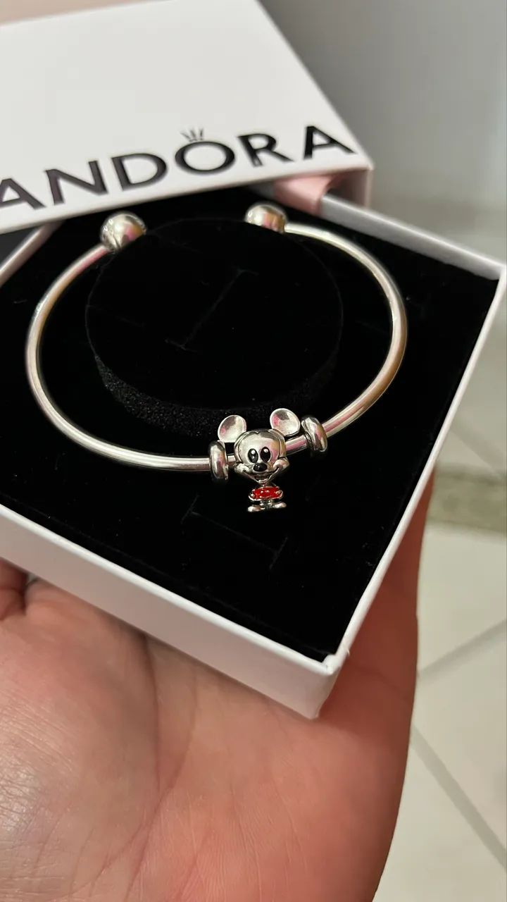 Pulseira de Berloque aberta com Mickey
