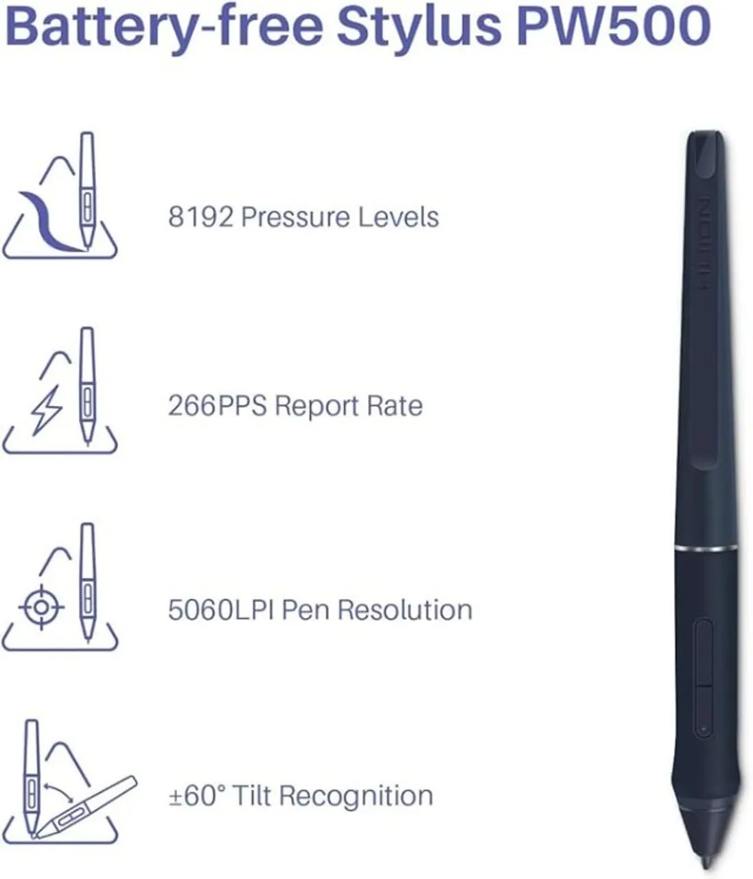 Mesa Digitalizadora Huion HS611 Cinza + Caixa | 8192 Níveis | USB-C - Foto 3