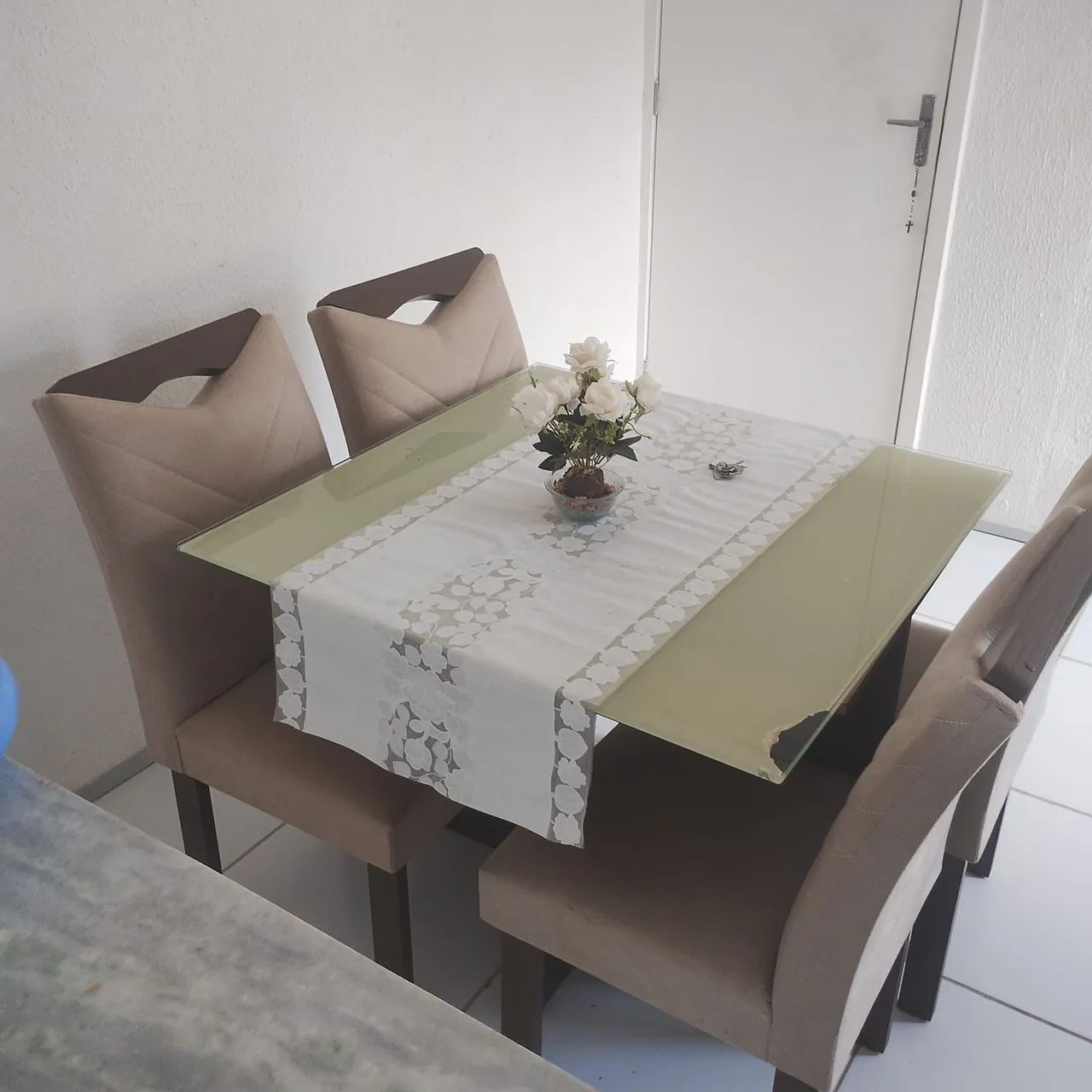 Mesa tampa de vidro