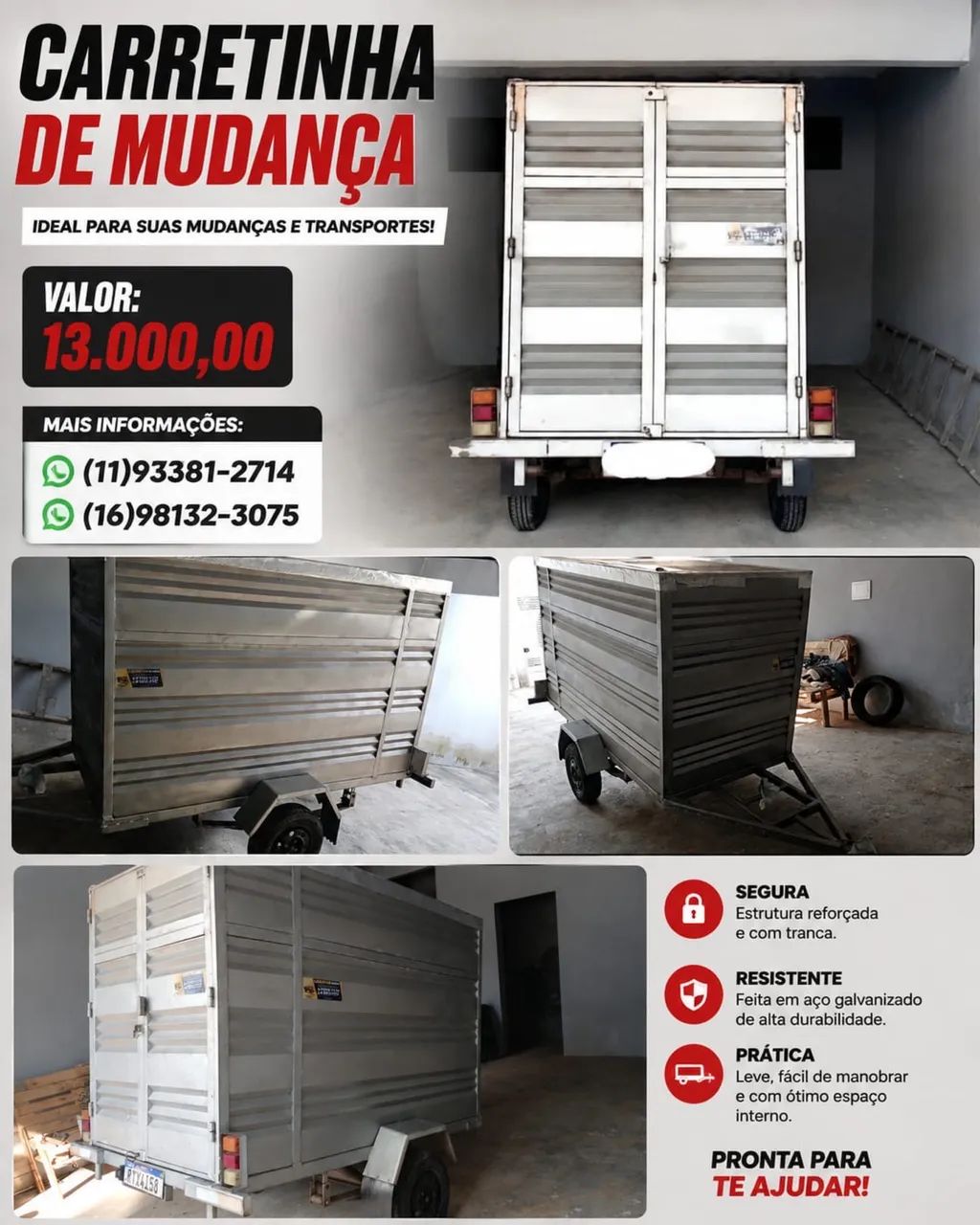 Carretinha para mudança 