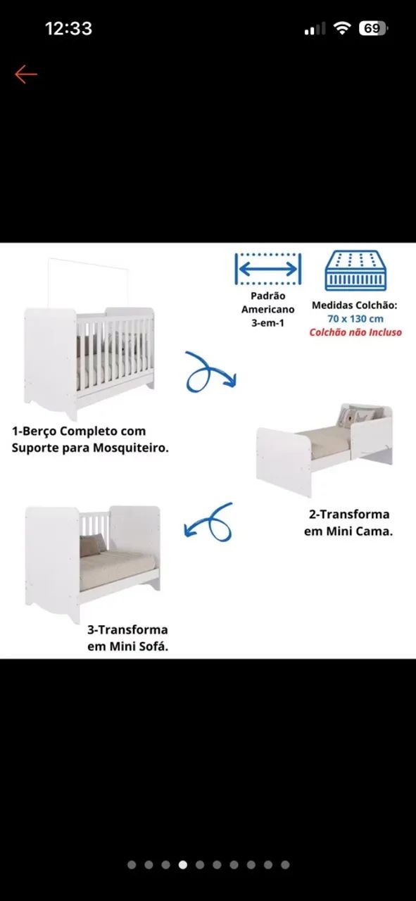Berço e mini cama - Foto 3