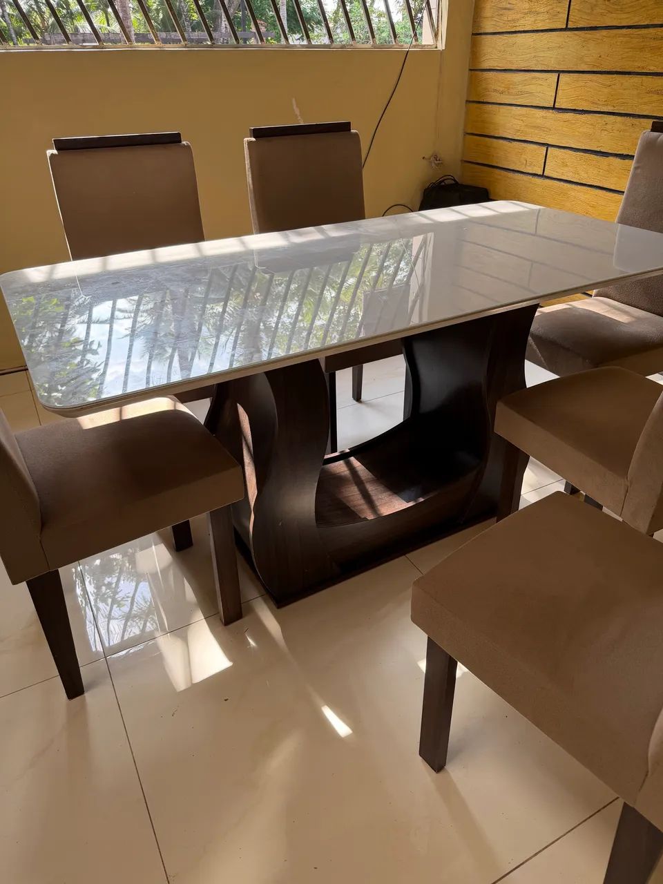 Mesa de vidro 6 lugares  - Foto 2