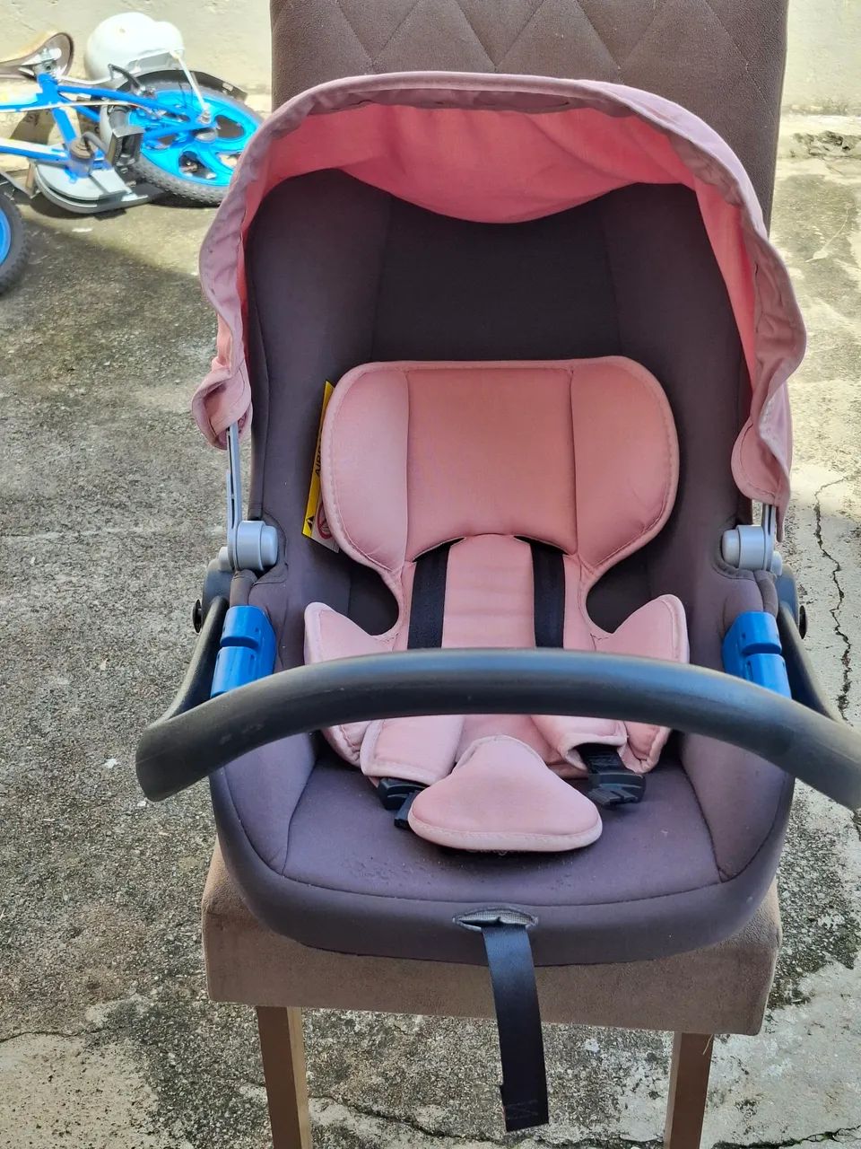 Carrinho de Bebê Burigotto - Rosa e Cinza - Foto 3