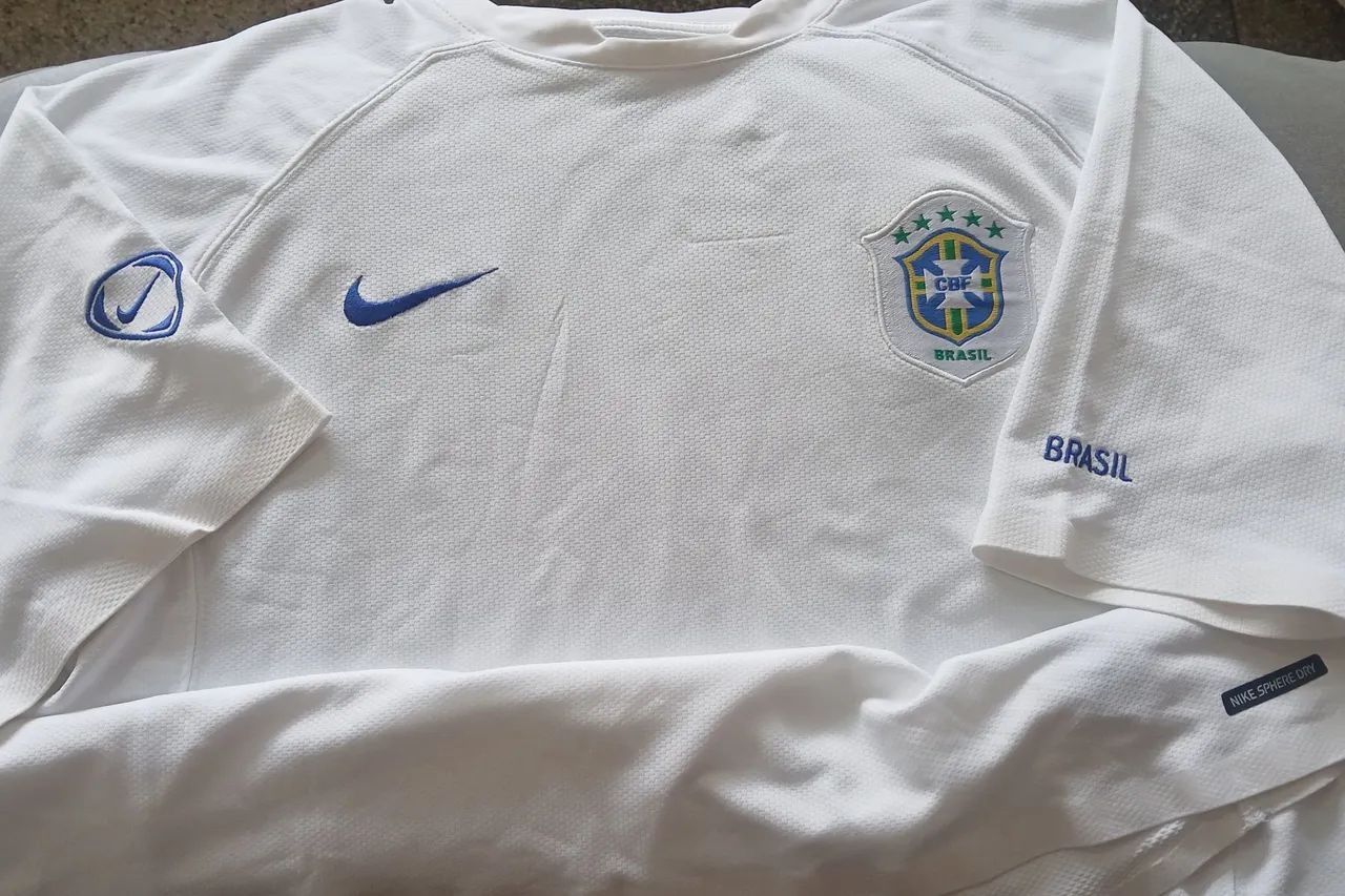 Camisa Seleção Brasil Treino Nike Copa 2006 Alemanha Tam G Frete Grátis