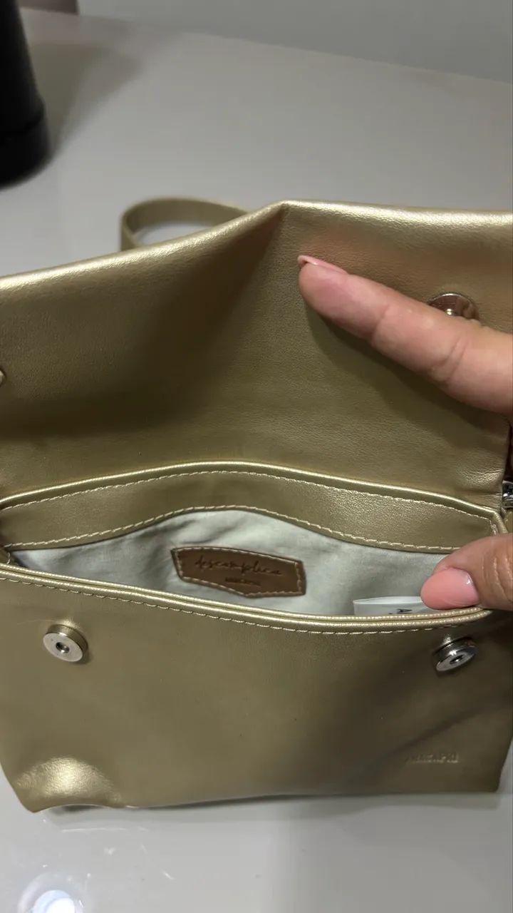 Bolsa Anacapri dourada - Foto 4
