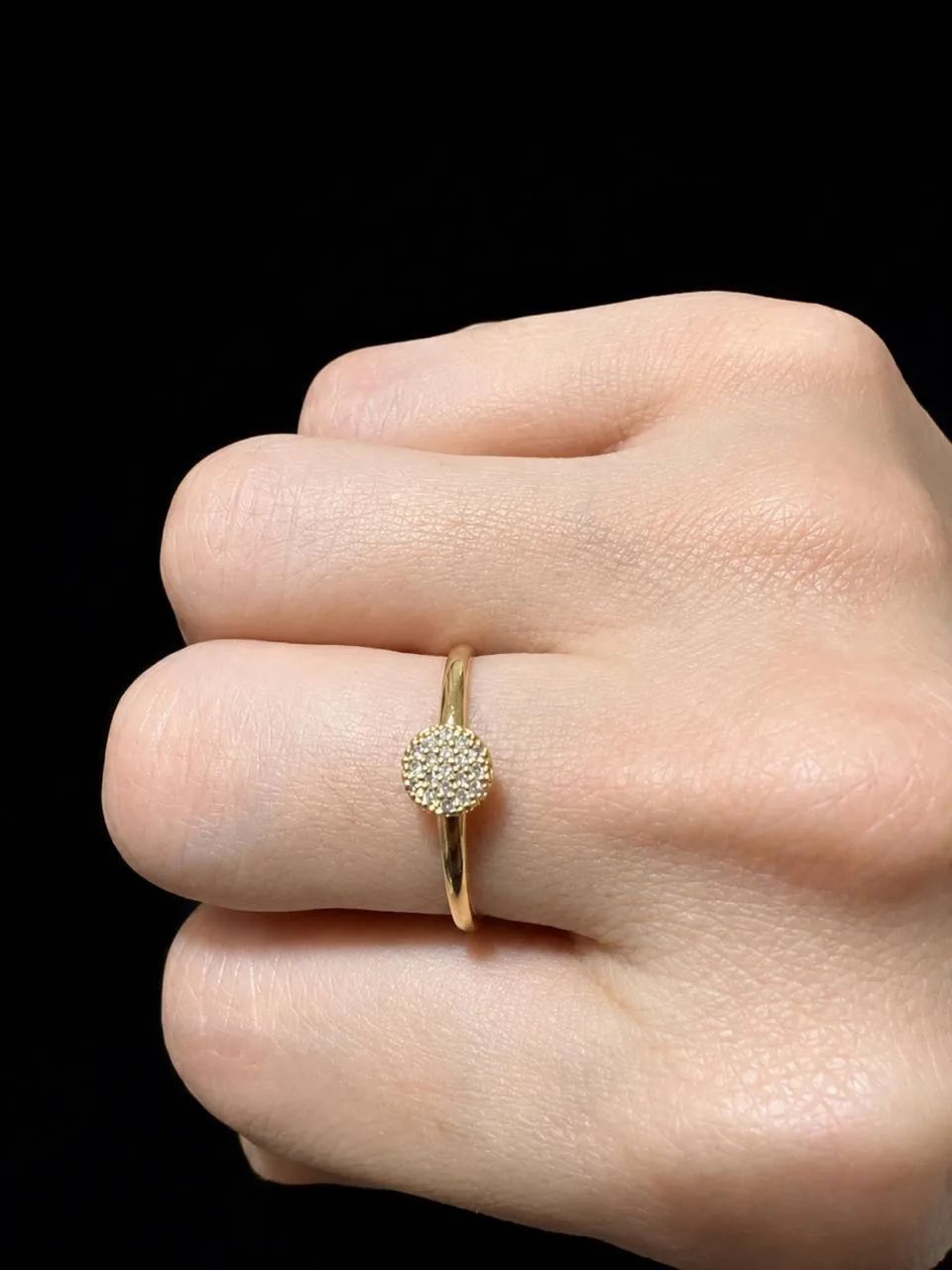Anel ouro 18k e diamantes 