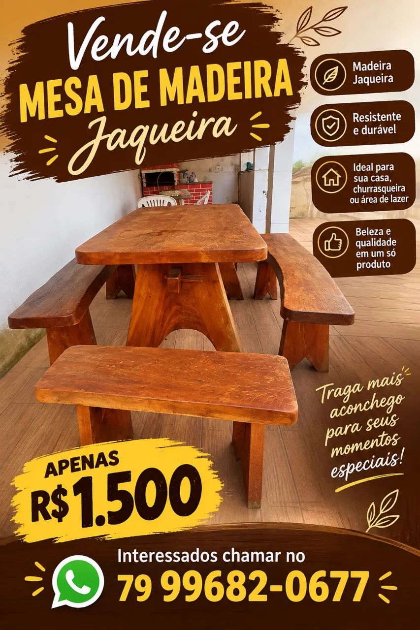 Mesa de madeira  - Foto 2