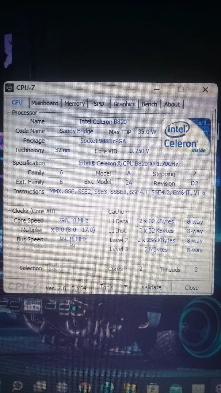 PROCESSADORES INTEL CORE i5 2540M 2.60GHZ / INTEL CELERON B820 1.70GHZ ! - Foto 4