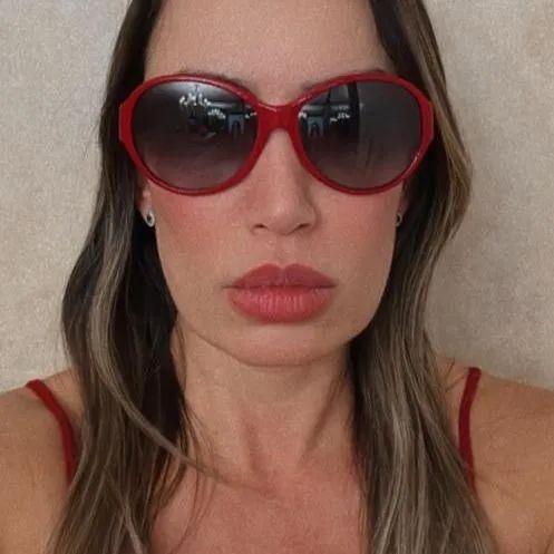 óculos chanel original vermelho - Foto 4