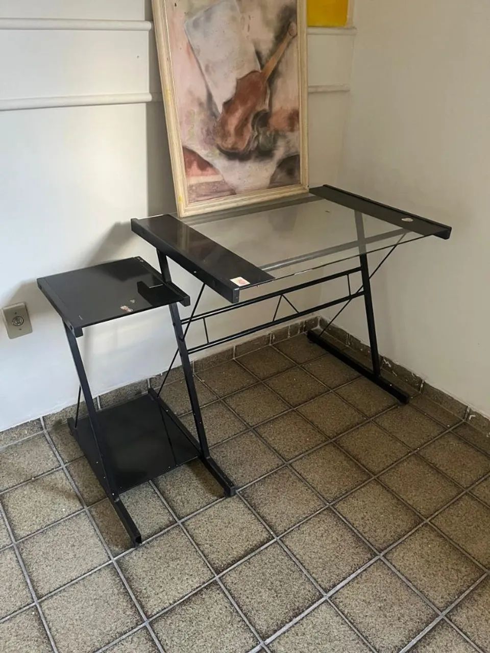 Escrivaninha de vidro