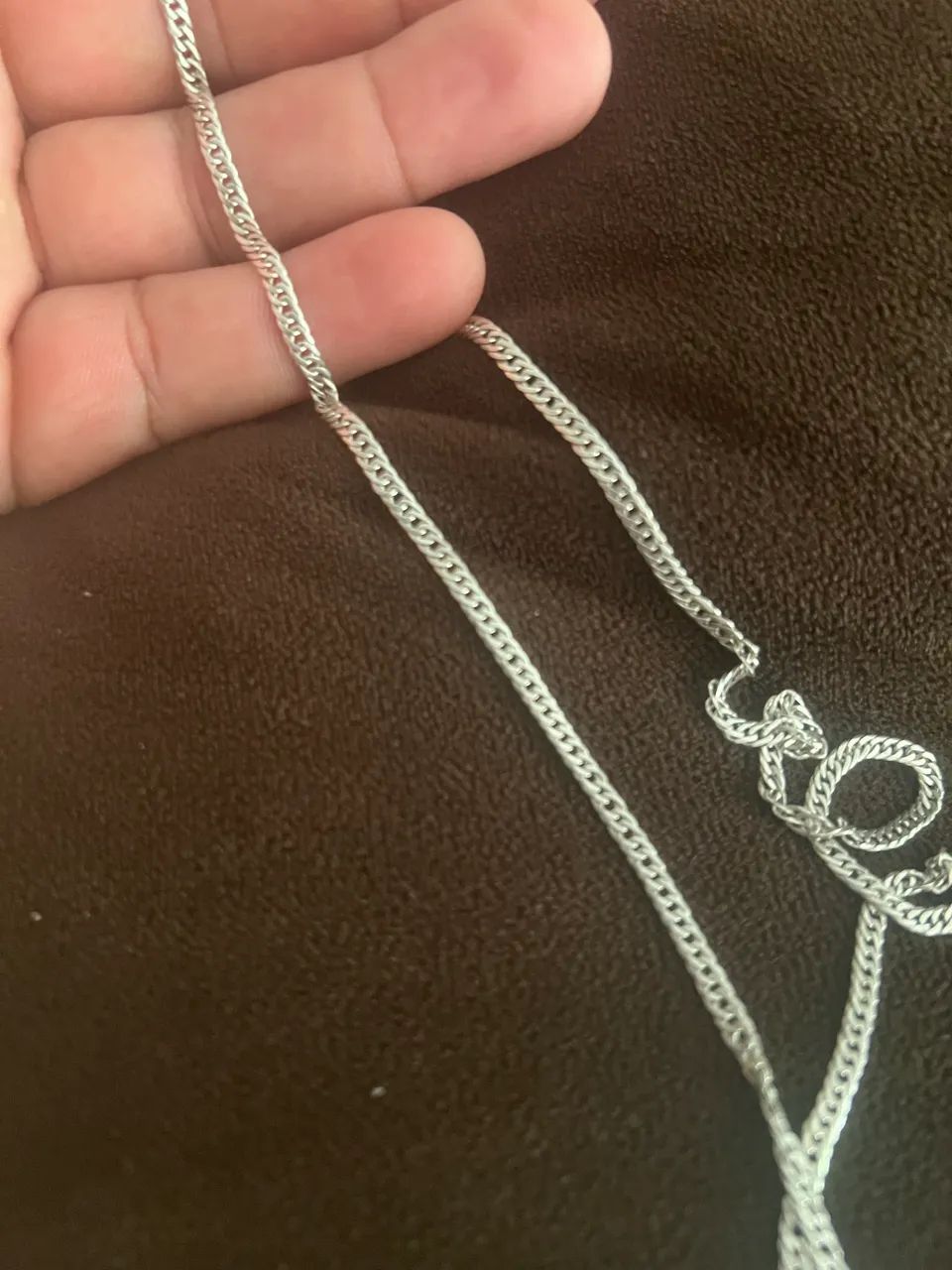 Corente e pulseira de prata elo duplo  - Foto 3