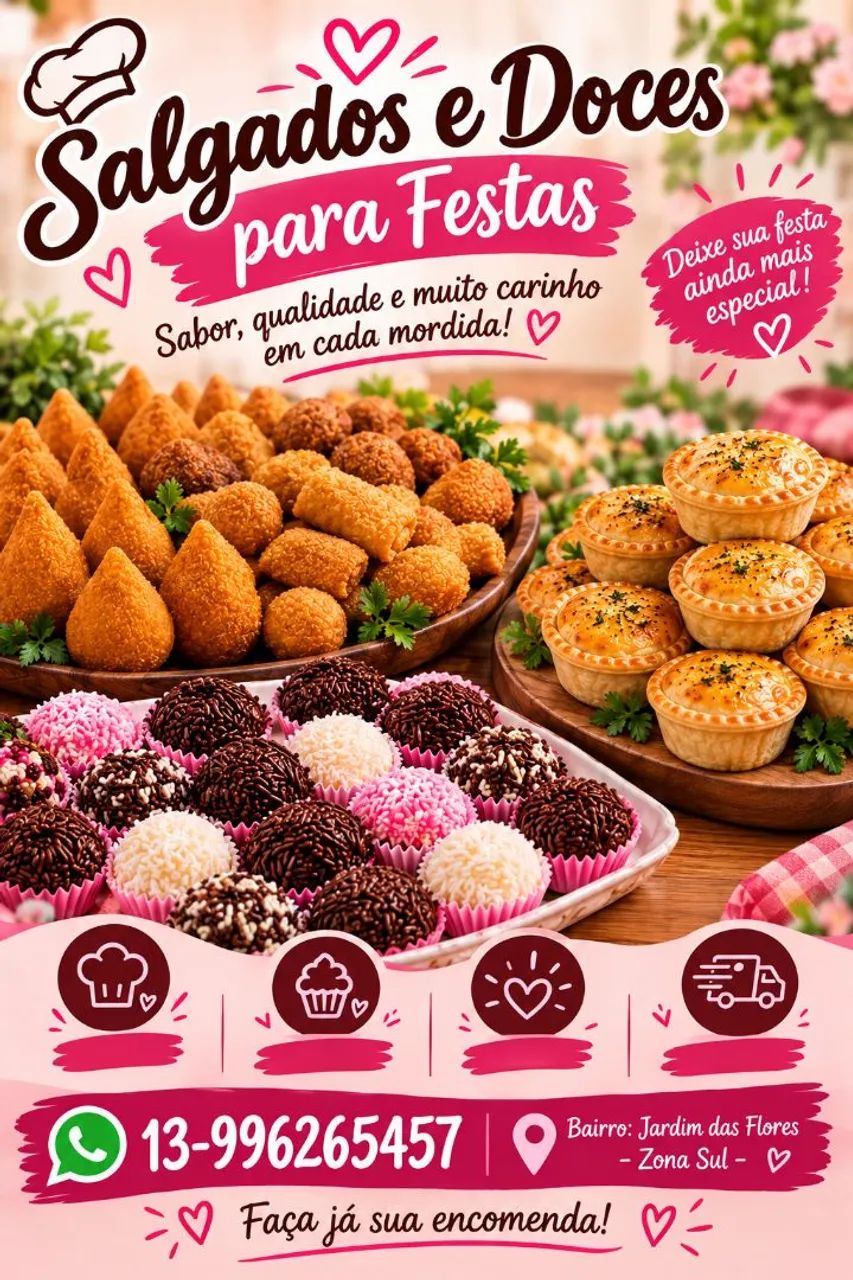 Doces e salgados de festa 
