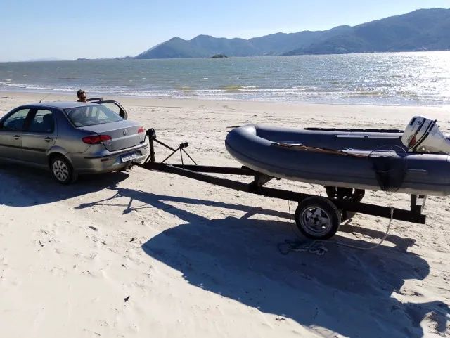 Bote Flexboat Hypalon com motor 15hp Johnson - Foto 3
