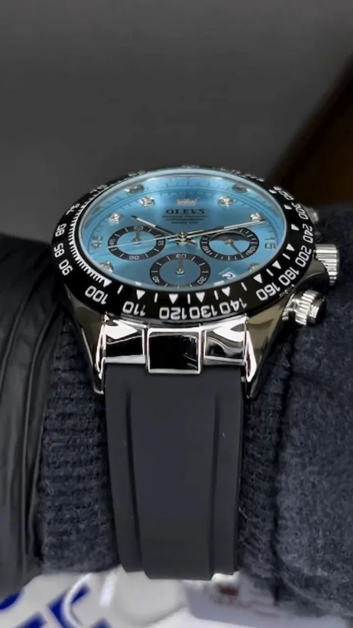  Relógio OLEVS com Pulseira de Silicone Super Confortável - Foto 5