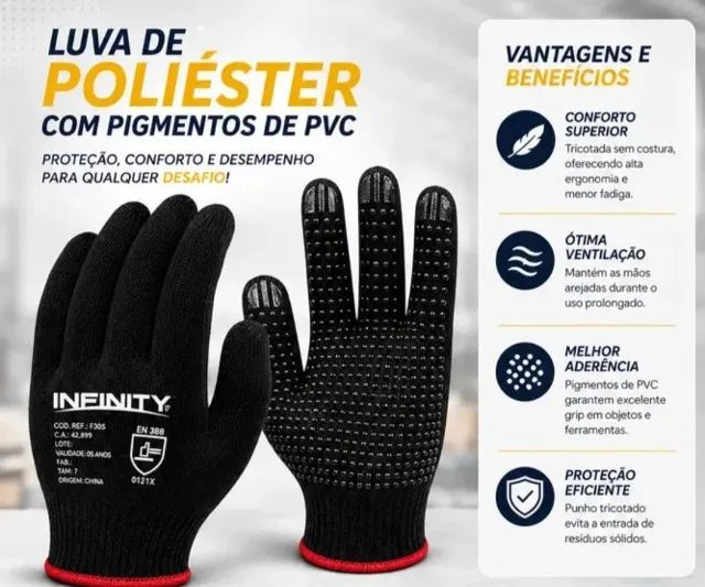 Luva pigmentada 4 fios Infinity 100 pares 