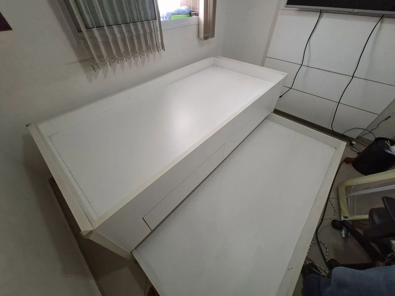 Cama de solteiro com gaveta e cama auxiliar  - Foto 4
