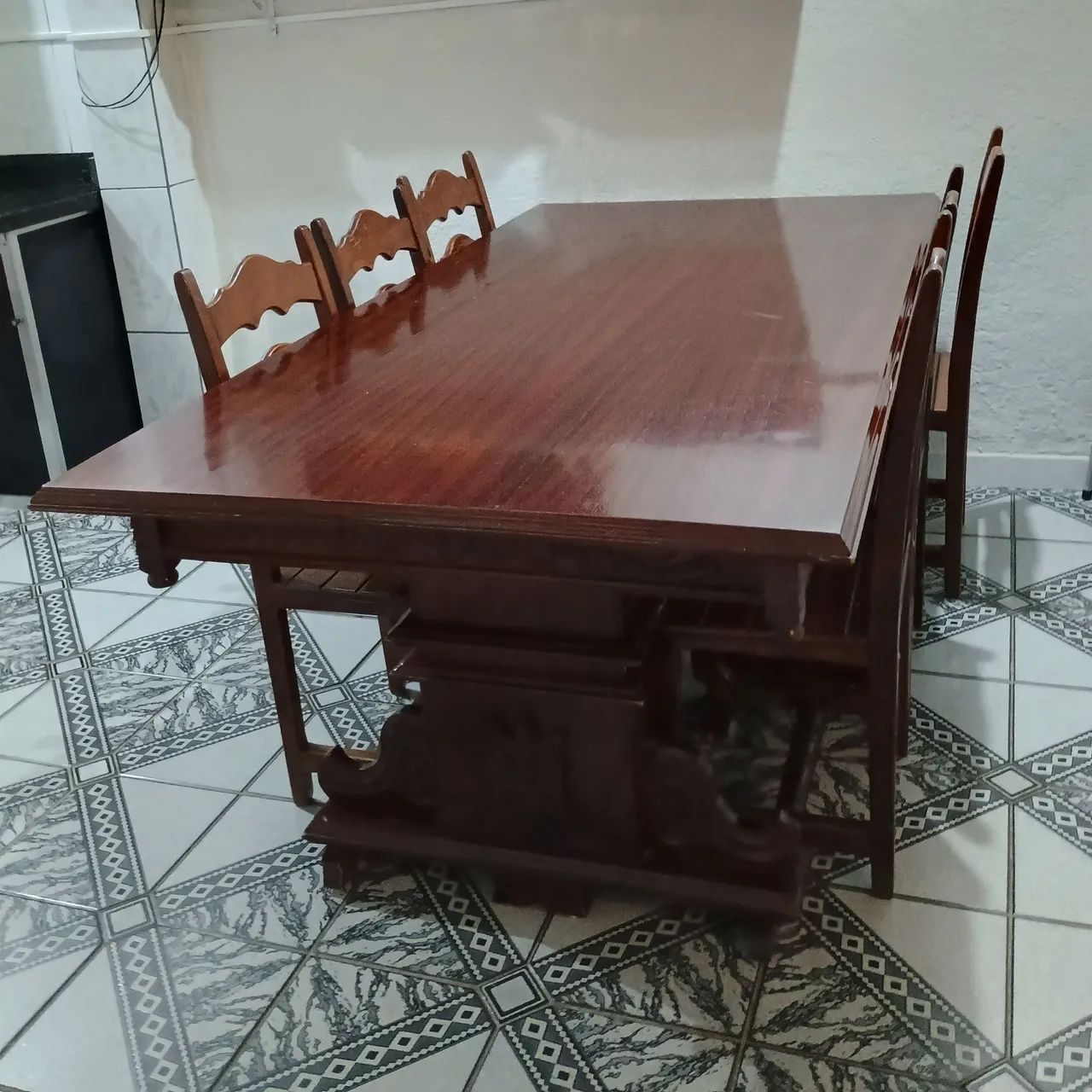 Mesa De Jantar Colonial Vintage - 6 Cadeiras - Foto 4