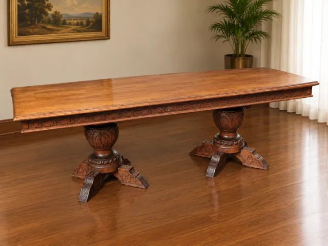 Mesa Jantar Estilo Renascença Madeira Cerejeira - Foto 2