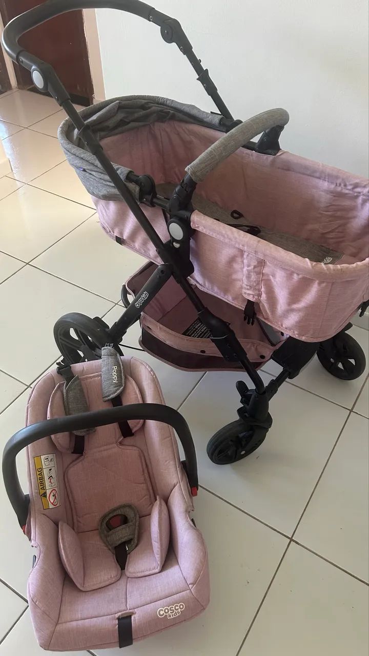 Carrinho de bebê e bebê conforto - Foto 4
