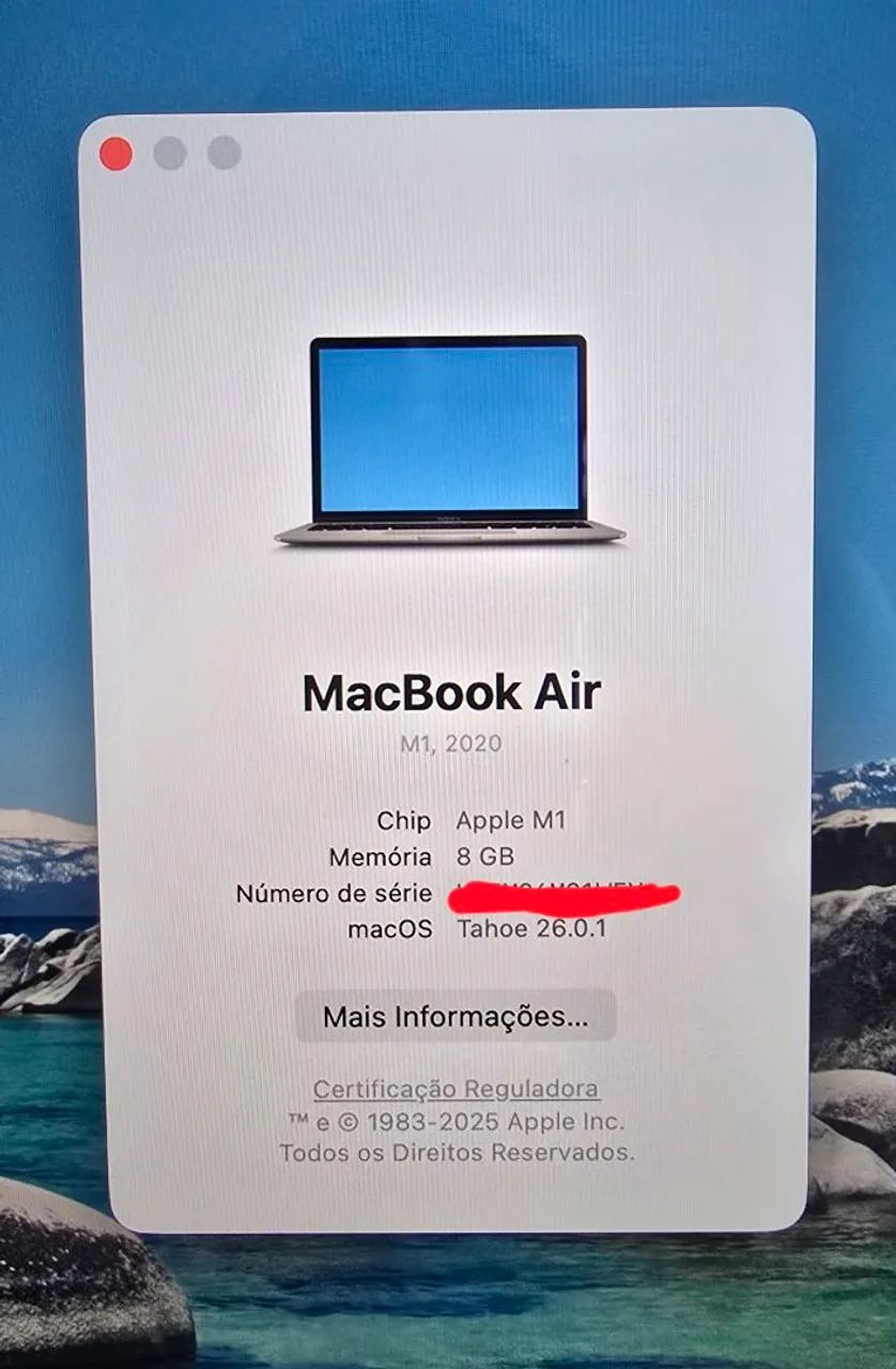 Macbook Air - M1 - 2020 - 8gb - 256gb - Com Apple Magic Mouse