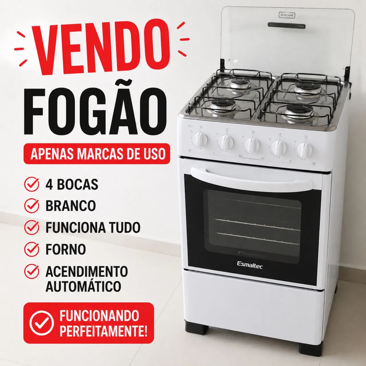 Fogão 4 boca 