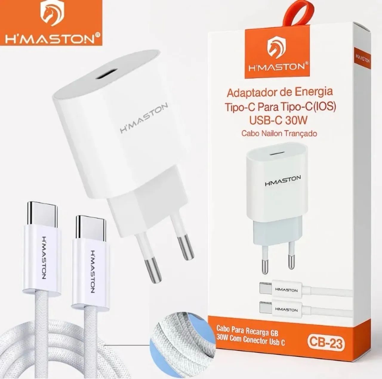 CARREGADOR TURBO 30W ANDROID e iPHONE