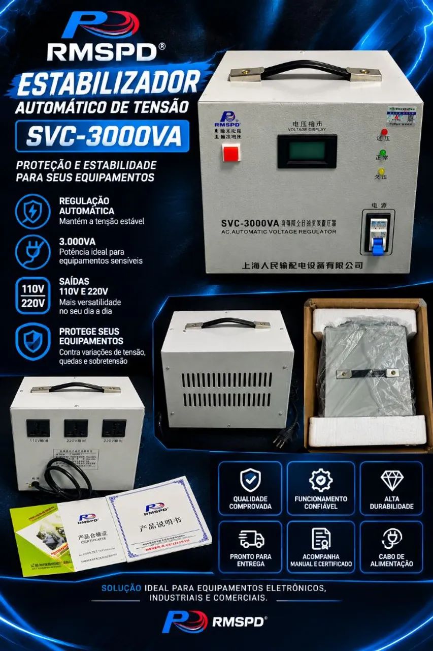  ESTABILIZADOR RMSPD SVC-3000VA 