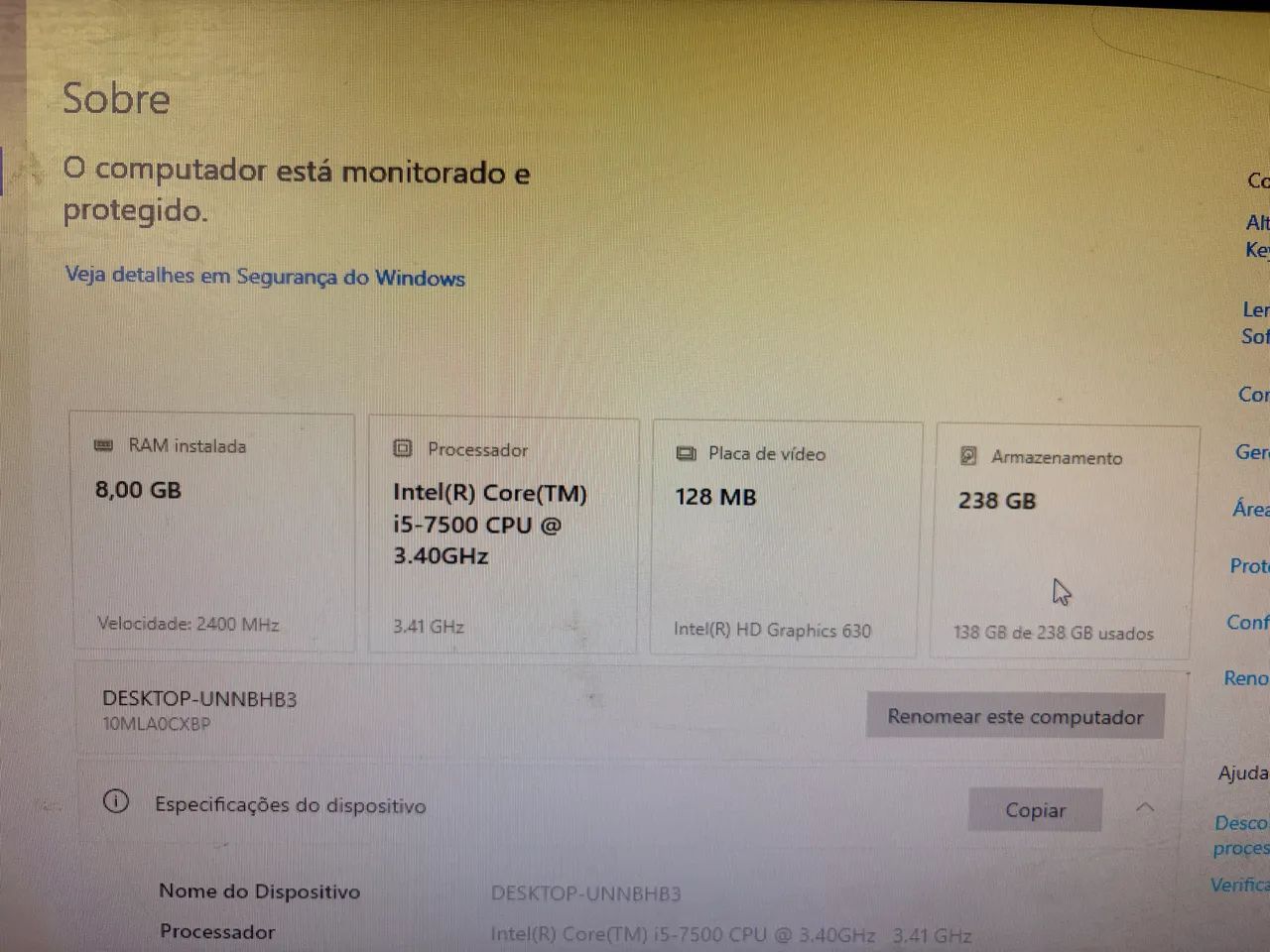 Computador Lenovo Thinkcentre Sff M910s Core I5-7500u 8gb 50 - Foto 3