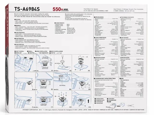 sakanaページ Alto-falante Pioneer TS-A6984S 6x9 NOVO | 550W | OPORTUNIDADE