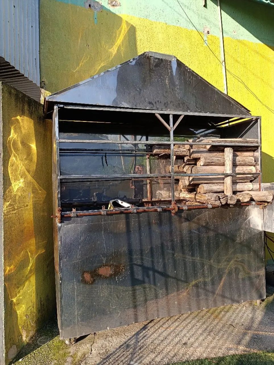 Máquina de assar frango na brasa. - Foto 3
