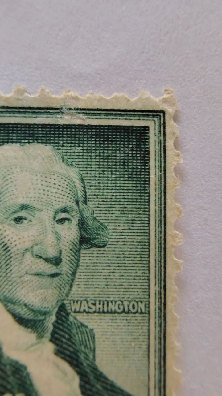 Selo Raro de 1954 de George Washington 1 Cent não circulado  - Foto 4