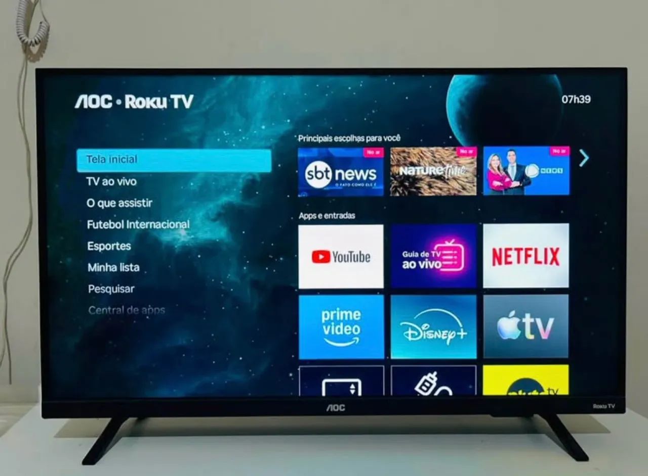 Smart tv Aoc Roku 32 polegadas impecável 