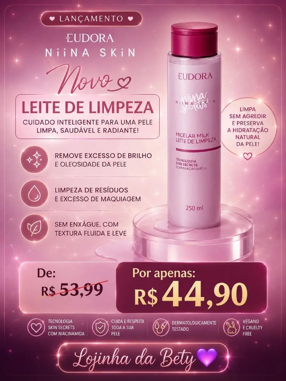 Leite de limpeza Niina Secrets Milk Micelar 