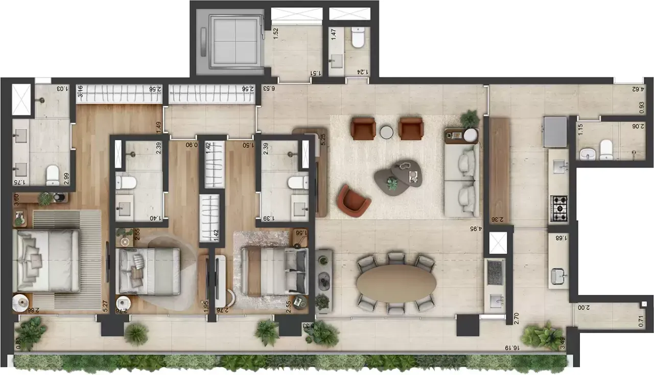 PLANTA 155m²
