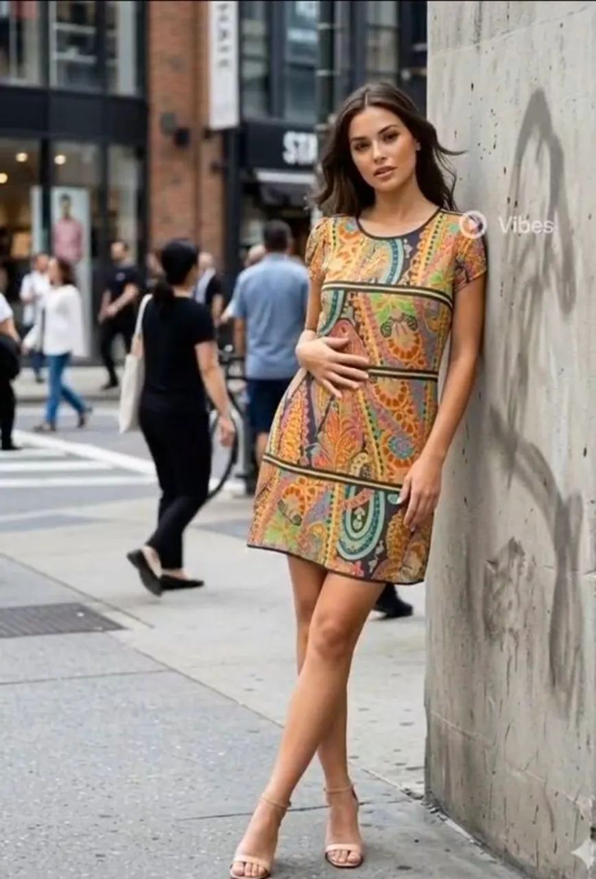 Vestido estamapado  Farm tam P 
