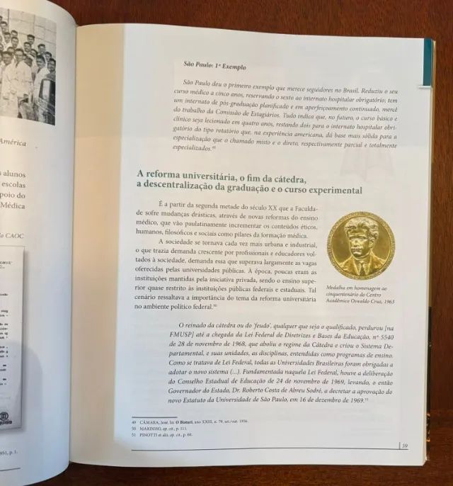 livro da história da faculdade de medicina da USP Oswaldo Cruz CA - Foto 3