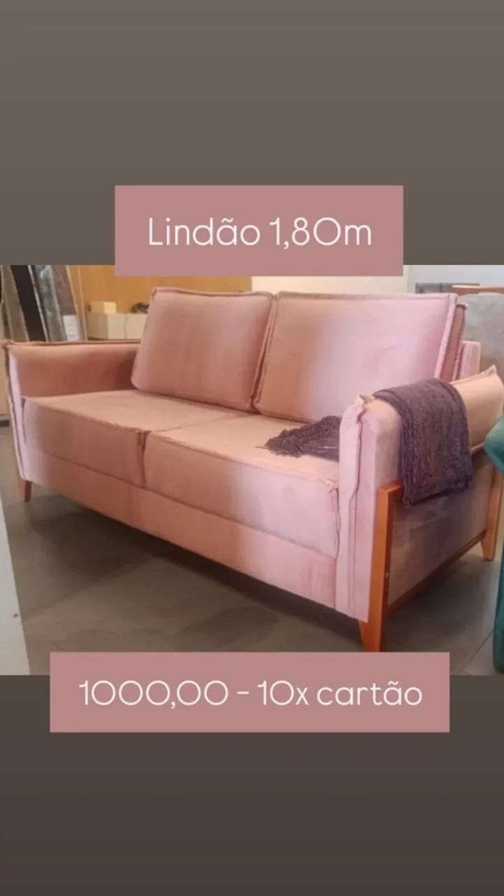 Sofá fixo - 1,80m rode