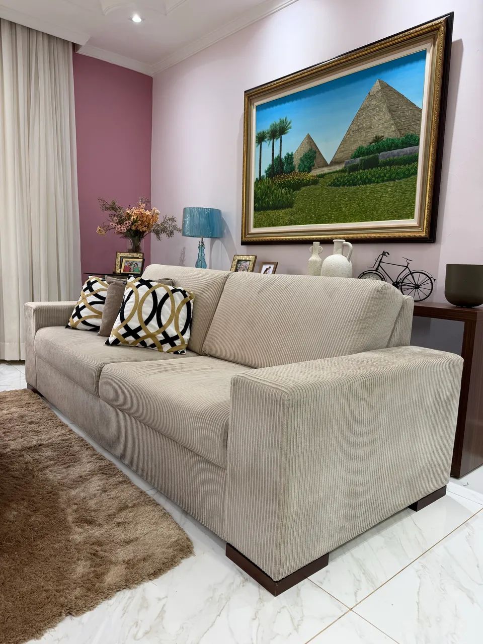 Conjunto de sofás para sala de 4 e 2 lugares
