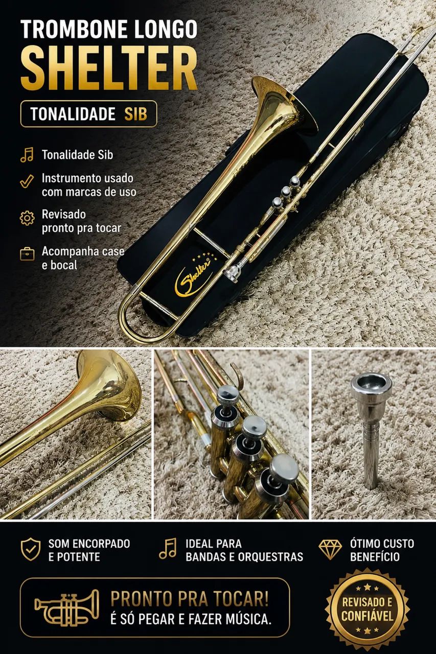Trombone Longo Sib  - Foto 4