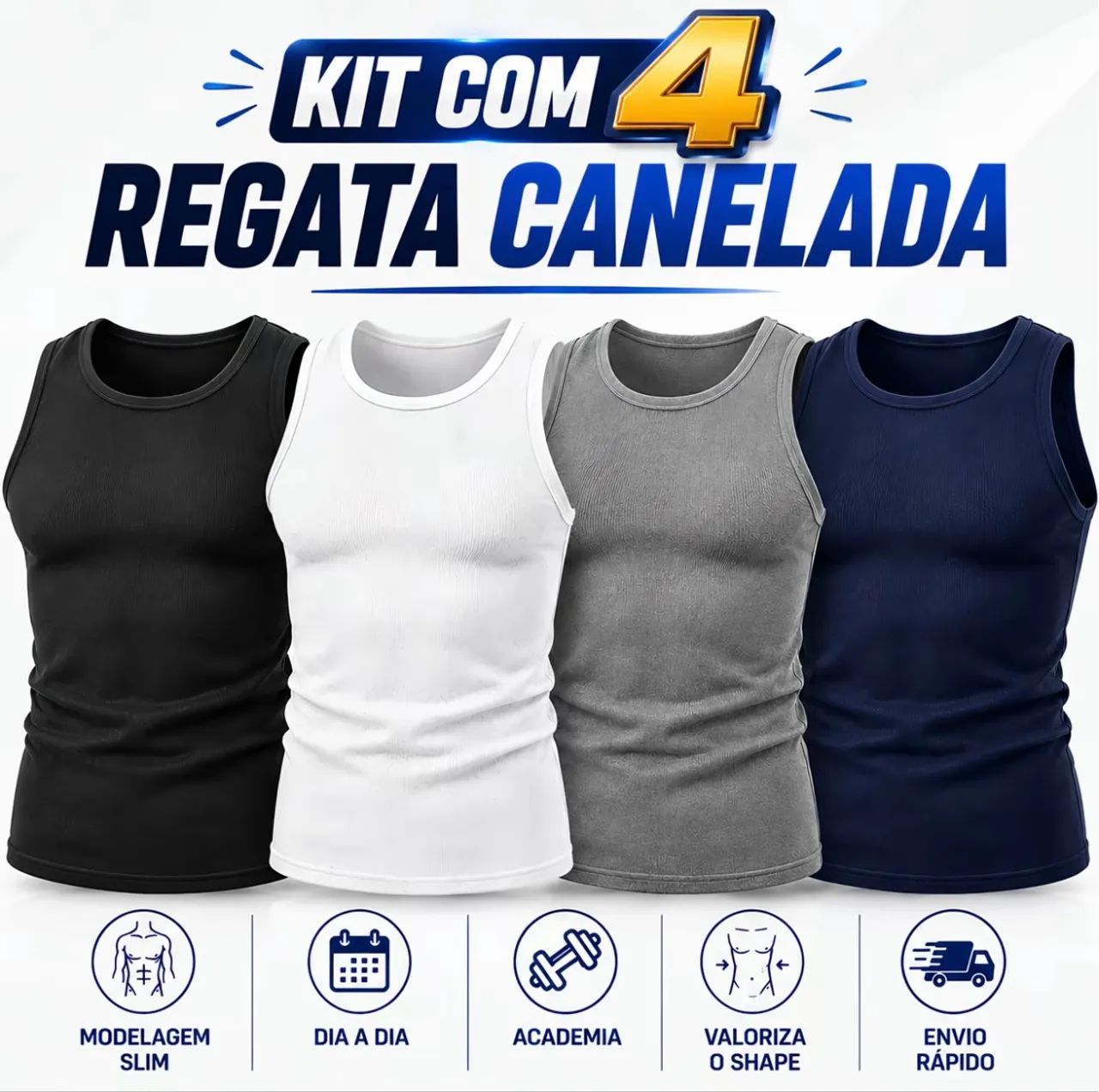 Vendo 4 camisas caneladas