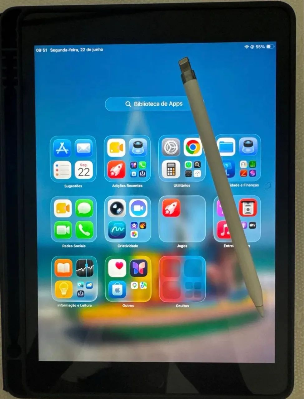 IPAD 9 GERAÇÃO 64 GB ACOMPANHA APPLE PENCIL ORIGINAL - Tablets e E