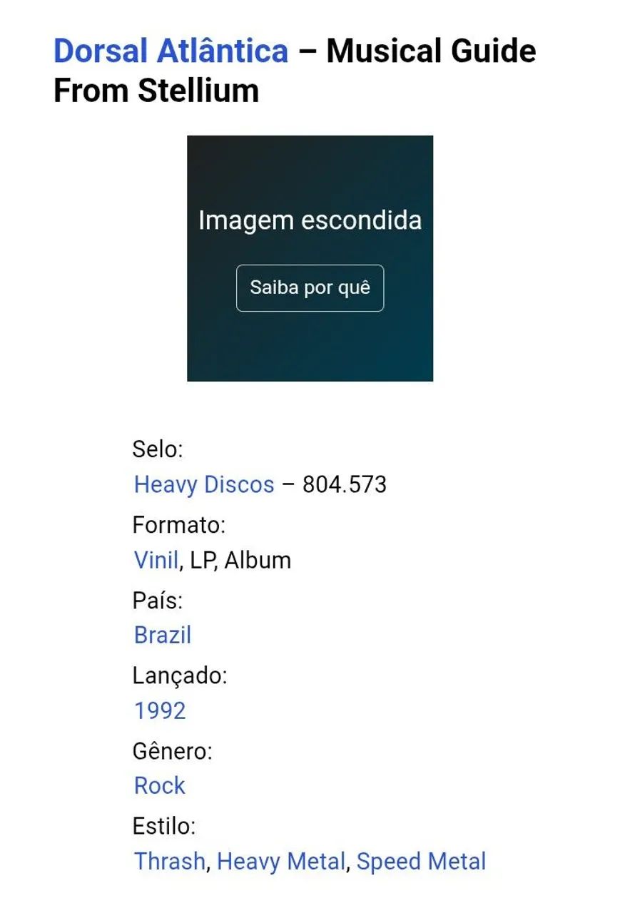 LP Dorsal Atlântica - Musical Guide From Stellium (1992) - CDs