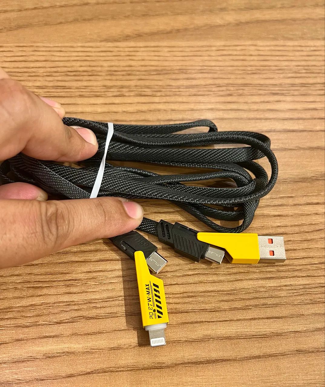 Cabo Turbo 4 em 1 USB 65W Tipo C para iPhone Xiaomi Samsung Nylon Reforçado  - Foto 3