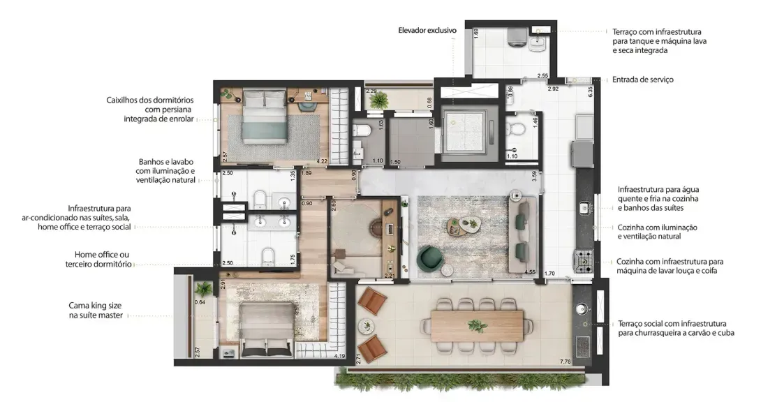 PLANTA 128m²
